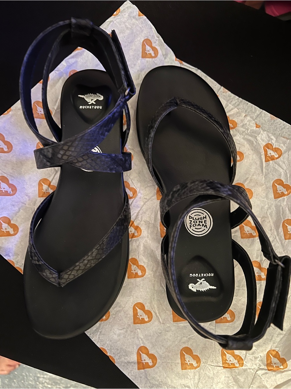 Rocket Dog Black Strappy Ankle Strap Sandals size 6.5